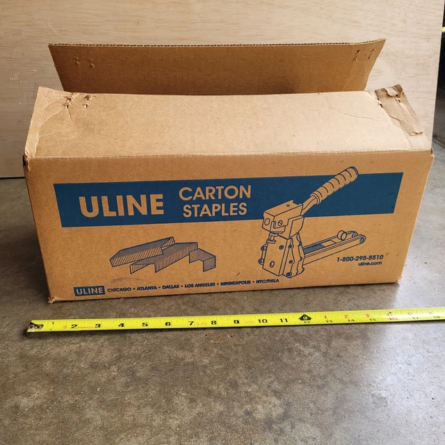 Uline Carton Box Staples S-1396  C 3/4" Case 16,000 Staples 8 Boxes 2000ea.