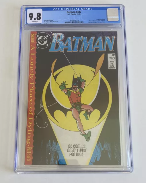 DC Comics Batman #442 CGC 9.8 Tim Drake Robin 1st App Key Issue Rare Nightwing