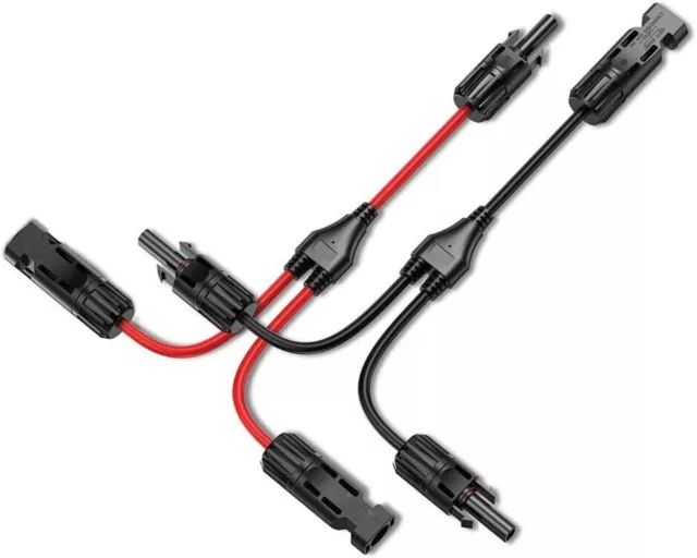 Solarstecker Y Abzweig Parallel PV Adapter Kabel Draht Stecker Werkzeugsatz Neue