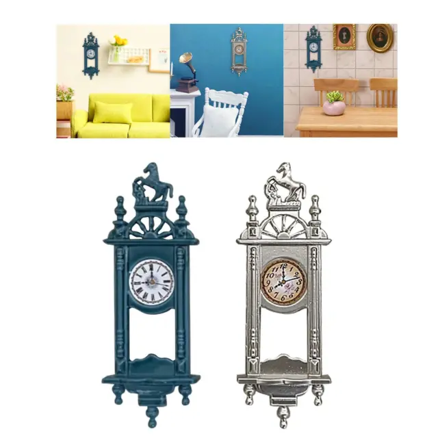 Accessoires de décoration de meubles d'horloge murale miniature de maison de
