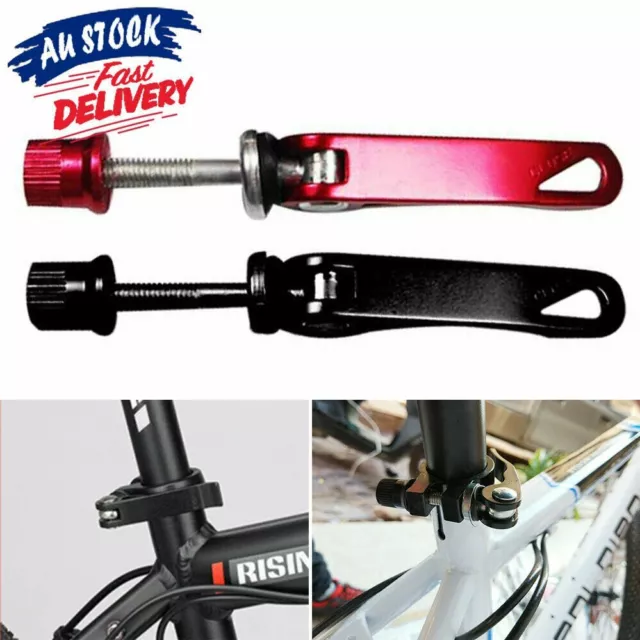 Skewer Bolt Clip Cycle Quick Release Seat Post Clamp Bike Scooter Bicycle