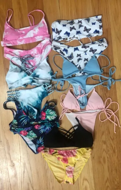 Womans 15 pieces Bikini Swimsuits Sz Small Sheen Hollister Sauvage California 
