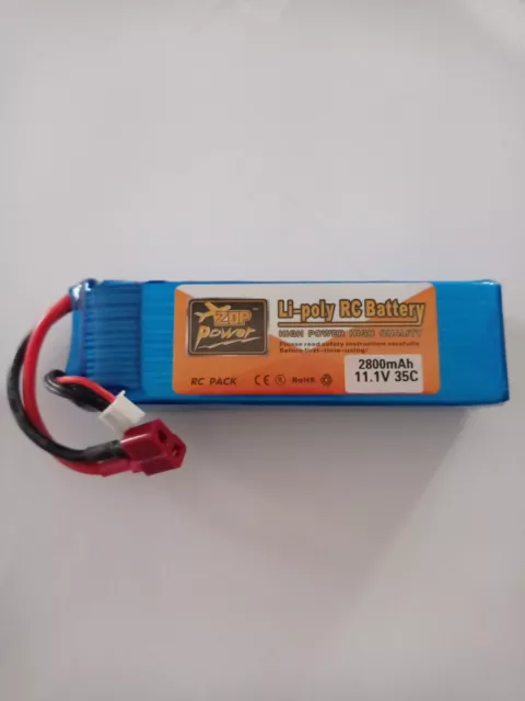 ZOP POWER S3 LiPo Battery 2800mAh 3S 35C  (26x35x108) 11.1v T PLUG