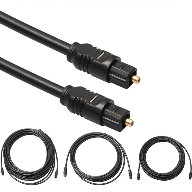 Digital Audio Optical Optic Fiber Cable Toslink SPDIF Black