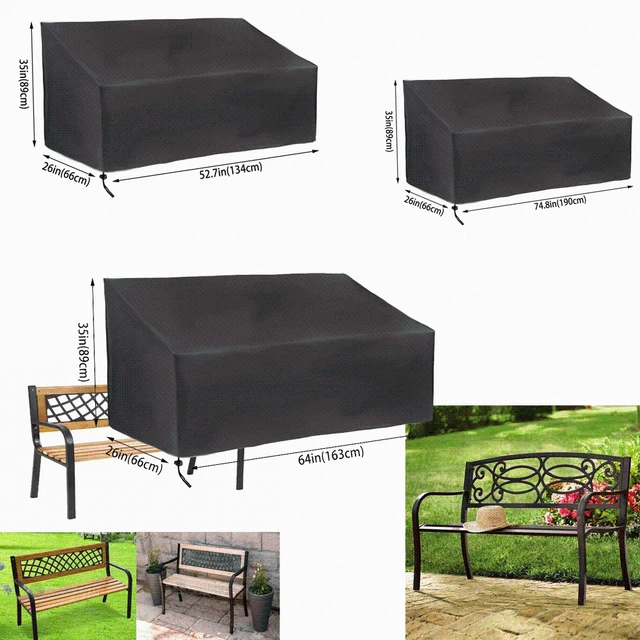 Heavy-Duty Jardin Extérieur 2/3/4 Banc Meubles D'Assise Couverture Étanche