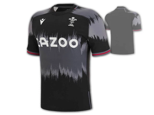 Wales Rugby Jersey Macron Wru Maillot Entraînement Chemise Gallois Union M – XXL