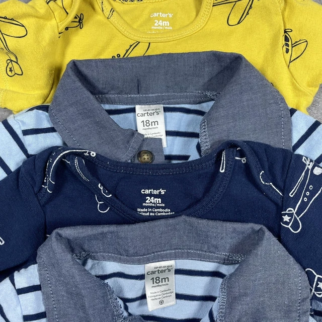 Carters Bodysuit Baby Boys 18-24 Months Bulk Infant Casual Fun Summer 3