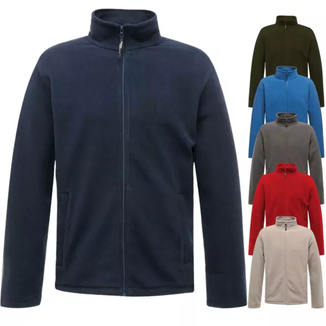 Regatta Mens Micro Full Zip Lightweight Fleece Anti Pill Jacket Shockcord Hem