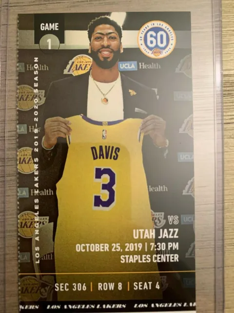 2019 2020 Los Angeles Lakers NBA CHAMPIONS Ticket Stubs pick game! Lebron Davis