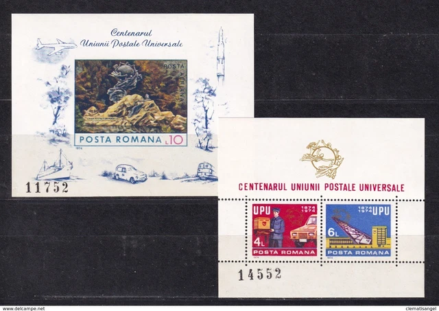2v * RUMÄNIEN BLOCK 112/3 * 100 JAHRE UPU * MICHEL 91,00 MARK * POSTFRISCH ** !!