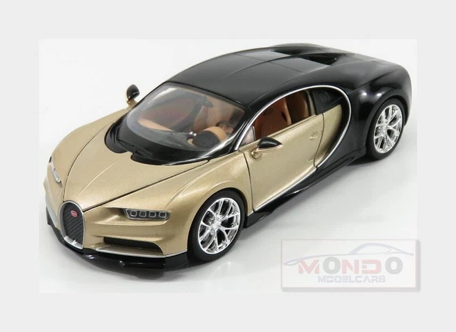 1 24 WELLY BUGATTI Chiron Le Patron 2016 Gold Met Black WE24077G