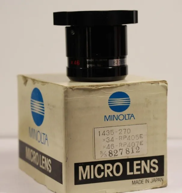 Minolta 34-46X MICRO Lens for RP405E RP407E Microfilm reader, printer (1435-270)