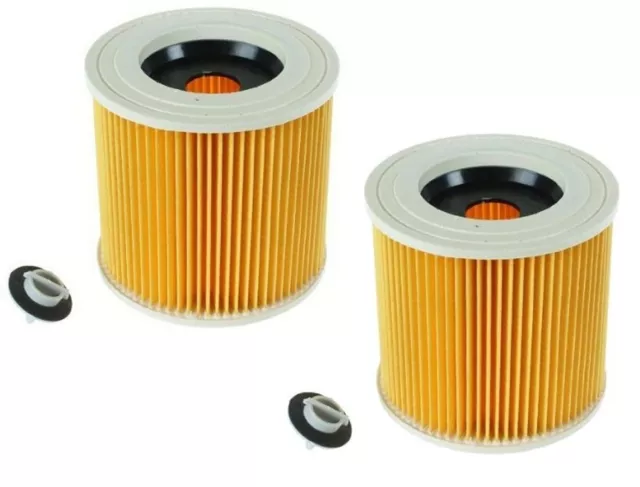 2 X Cartouche Filtre Pour Karcher MV2 NT27/1 Humide & Sec Aspirateurs