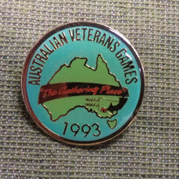 #D287.   1993  Australian  Veterans  Games  Lapel  Badge, Wagga Wagga