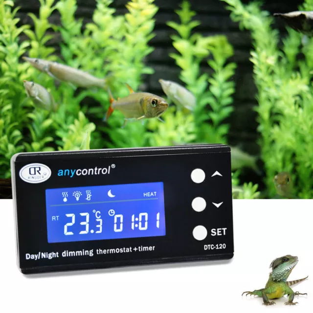 Dimming Reptile Digital Day & Night Thermostat with Timmer Heat PID Snake Lizard