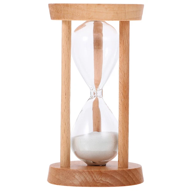 3-in-1 Sanduhr Set Aus Holz – 1, 3 & 5 Minuten Timer Mit Farbigem Sand Für Küche, Büro & Meditation