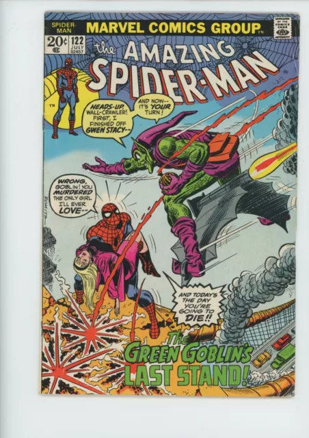 AMAZING SPIDER-MAN #122 comic book from 1973....DEATH of GREEN GOBLIN!...$99.95!
