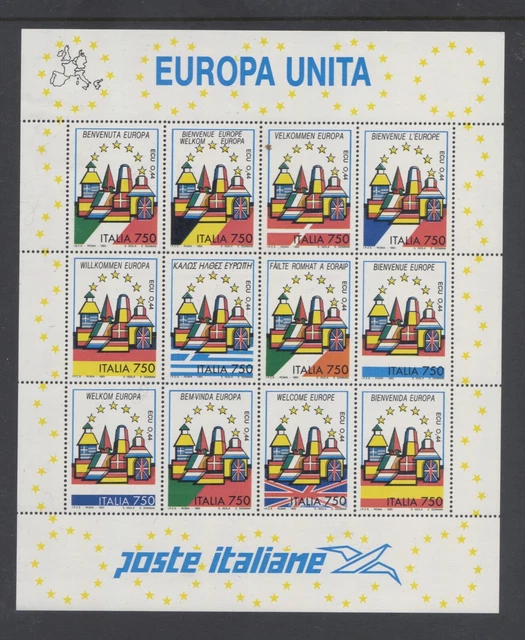 Italy Scott 1918 sheet of 12 Mint Never Hinged.  Catalog Value $13