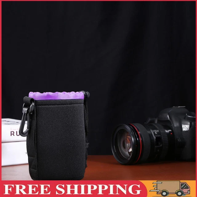 Neoprene Camera Lens Pouch Drawstring Waterproof Shockproof Soft Bag (M)