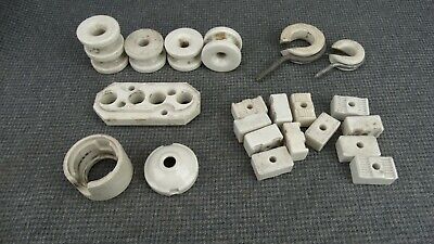 (B23) 21 pc Lot of ceramic porcelain Insulators wiring