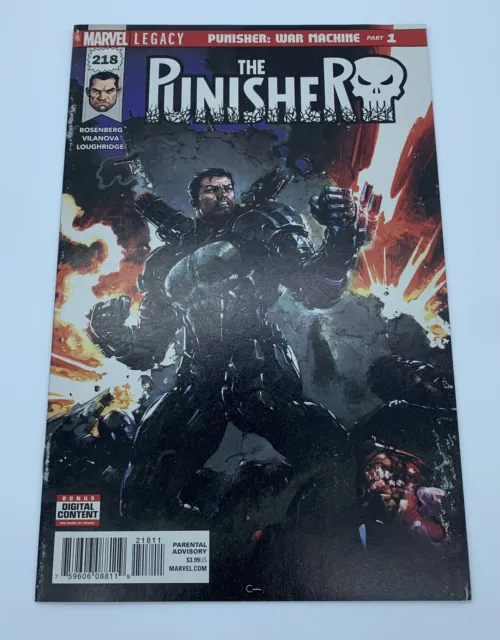 Punisher #218, Marvel Comics, Punisher War Machine Armor, 2018