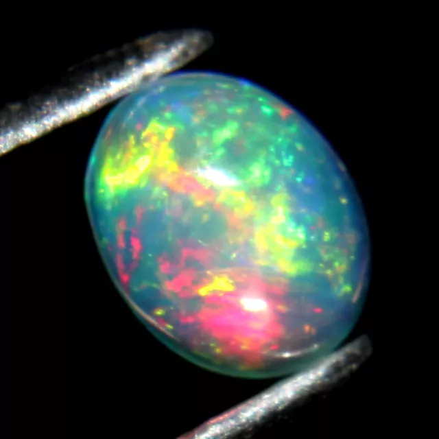 Natural Ethiopian Welo Fire Opal Oval Cabochon Loose Gemstone 3x5 mm #04