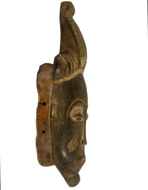 #5481 Superb African Baule Portrait Mask Cote D'ivoire 14" H 4