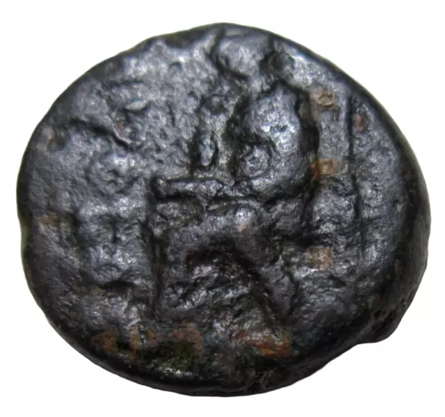 Ionia, Kolophon. Ae 18, Circa 50 Bc. Apollo/Seated Homer. Pytheos, Magistrate.