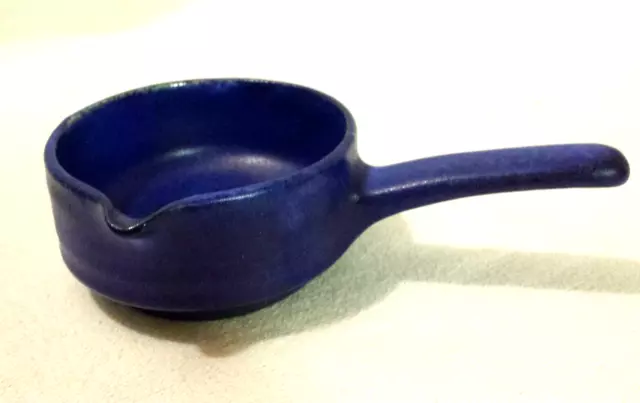 Gotek Handled Mini Butter Pot Blue Art Ceramic Colonia Tovar Venzuela Studio