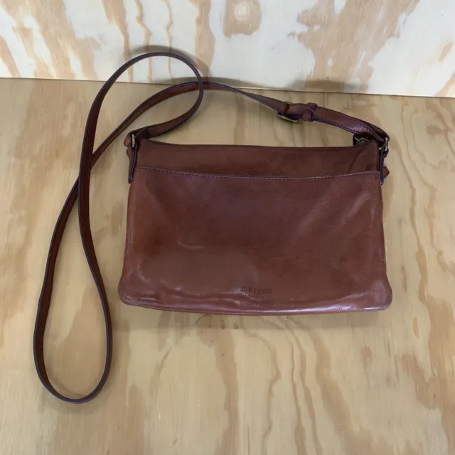 Margot Brown Leather Crossbody Bag Purse Adjustable Strap