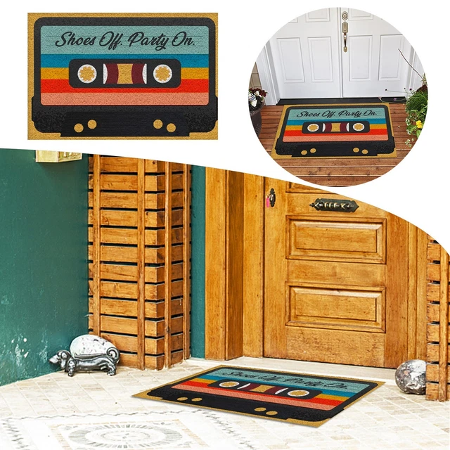 Alfombra decorativa de peluche de dormitorio alfombra de puerta baño manta de bienvenida para sala de estar