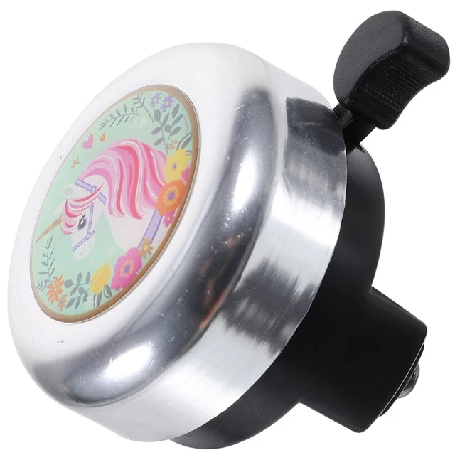 Sonnette De Vélo Licorne Argentée – Design Dessin Animé, Son Clair, Montage 22 Mm – Pour Garçons Et Filles
