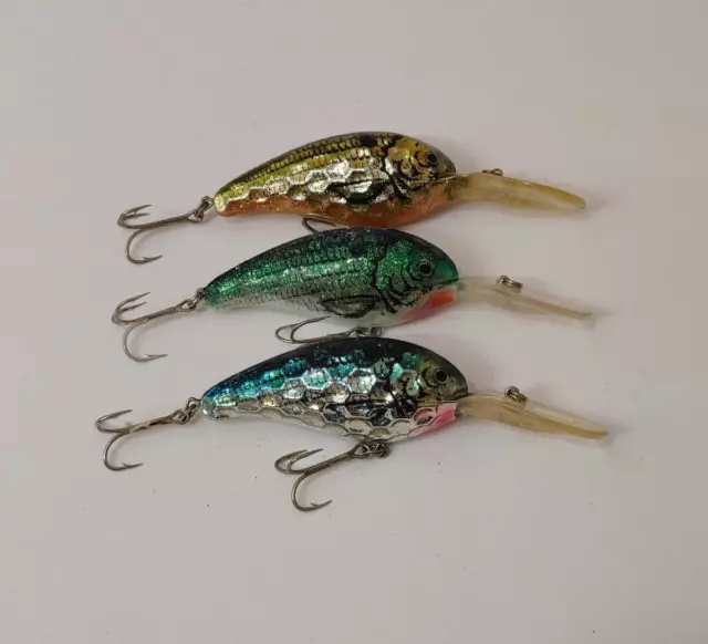 LOT OF 2 Vintage Rhoden's Baby Johnny Rattler Fishing Lure 1/4
