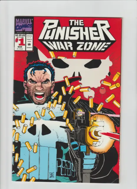 THE PUNISHER WAR ZONE #1 ROMITA DIE CUT COVER FIRST APP Carbone Crime Family VG