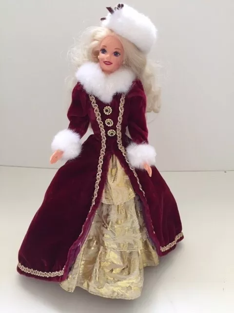 BARBIE HAPPY HOLIDAYS Joyeux Noel 1992 Mattel 1429 poupée boite fendue et  jaunie EUR 120,00 - PicClick FR
