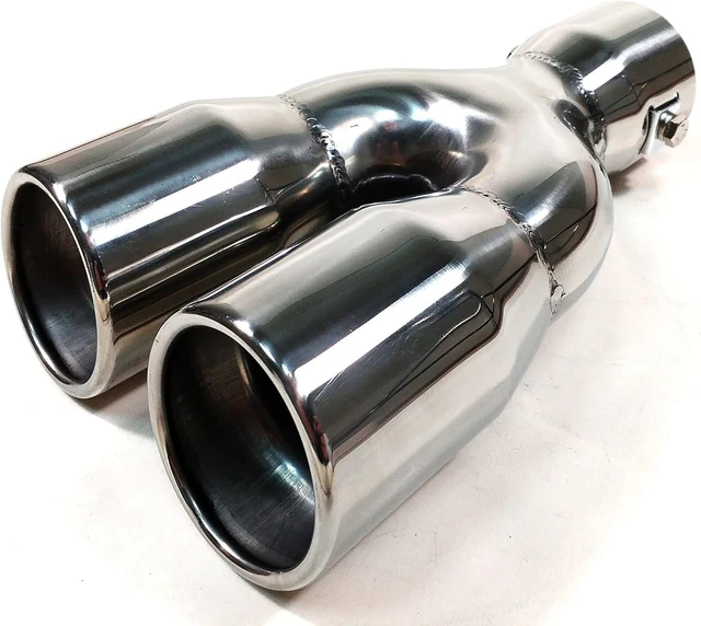 Embout d'échappement inox double 100mm - Boutique