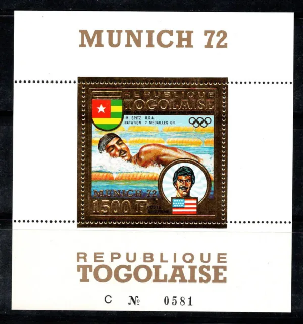 Togo 1973 Mi. Bl. 71A Block 100% Postfrisch Medaille, München, Olympische Spiele