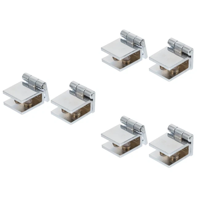 6 Pcs Cabinet Gate Hinge Glass Door Bookcase Kitchen Accessories Showcase