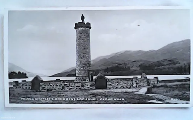 Postcard. Prince Charlie's Monument, Loch Shiel, GLENFINNAN. Invernessshire. R.P