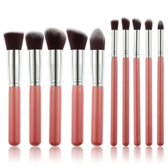 10Pcs Make up Brushes Set EyeShadow Blusher Face Powder Foundation Kabuki Hot