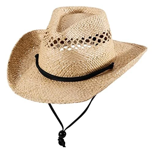Western Hats for Women Cowboy Outback Raffia Sun Hat Cowgirl Summer Beach