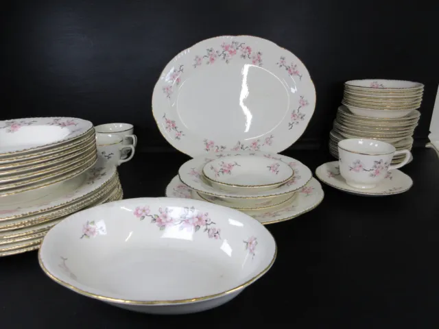 Vintage Dinnerware set Apple Blossoms Liberty Shape by Homer Laughlin s/8 7 cups