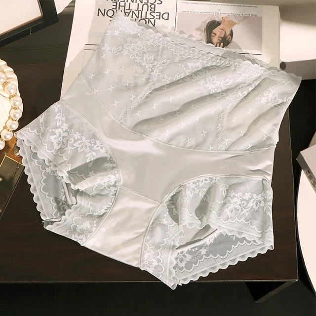 Élégantes culottes taille haute slips dentelle femme voir though culotte sous-