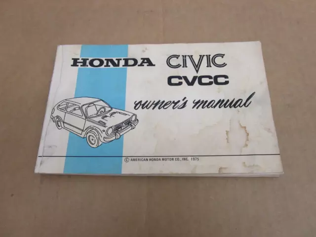 1976 Honda Civic CVCC owners manual ORIGINAL literature guide book