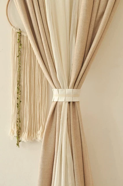 Beautiful Cotton Curtain Holders Tieback 15 Inch Off White for Door set of 2 3