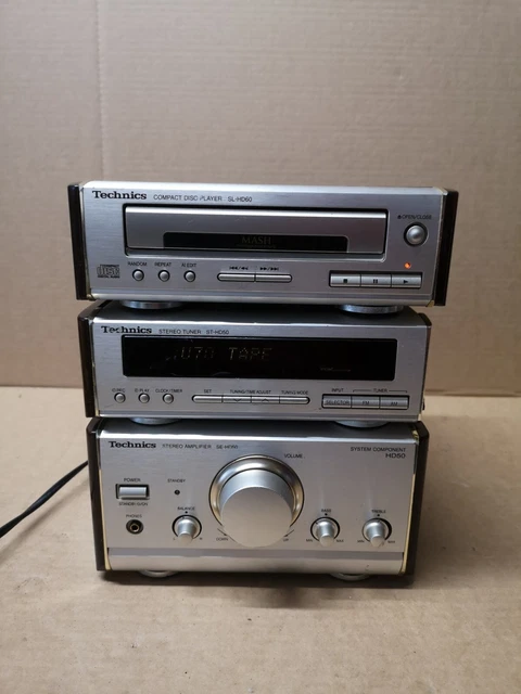 Mini-chaîne Technics STH-D55 – Tuner, CD, K7, 2 Enceintes – Bon état