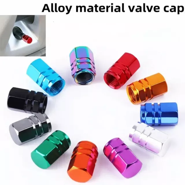 4Pcs Tire Valve Stem Car Caps Aluminum Alloy Dust Proof Airtight Air Caps Cover