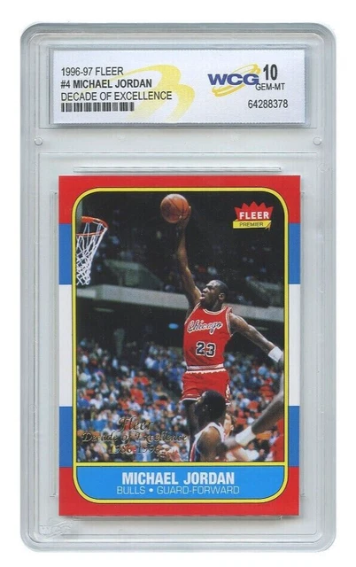 MICHAEL JORDAN 1996 Ultra Decade Of Excellence Insert Card #U4 