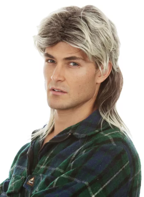 80s Mullet Wig Blonde Mens Costume Wig (Joe Dirt, MacGyver, Joe Exotic, Tiger...