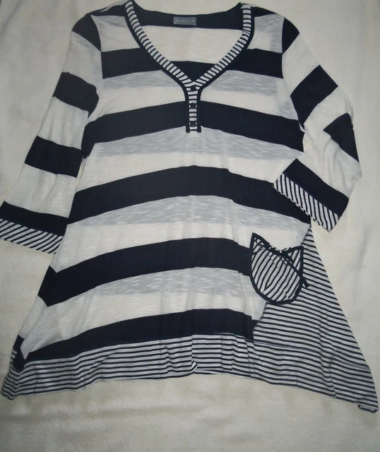 Tunique Femme Per Una M&S UK 18 En Lin Mélangé - Occasion Très Bon état, Couleur Bleue